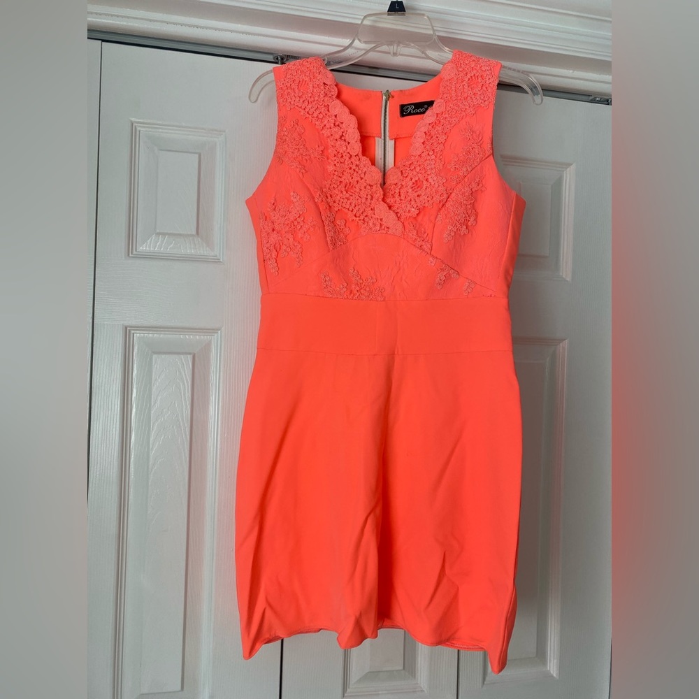 Pink formal mini dress